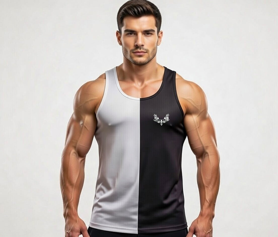 Pack of 2 Printed Top Tank Sando for Men and Boys | Stylish Panel Gym & Summer Wear L
