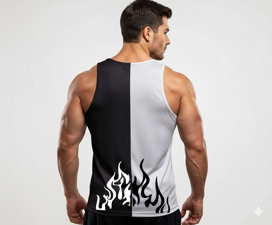 Pack of 2 Printed Top Tank Sando for Men and Boys | Stylish Panel Gym & Summer Wear L