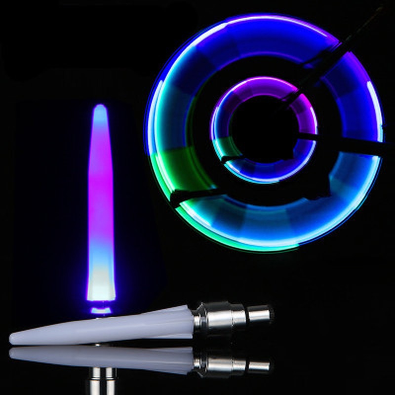 Motion Activated Glow Bike Flashlight – Multicolor LED Tire Valve Cap Wheel Light for Bicycle, Car & Motorcycle | Pack of 2