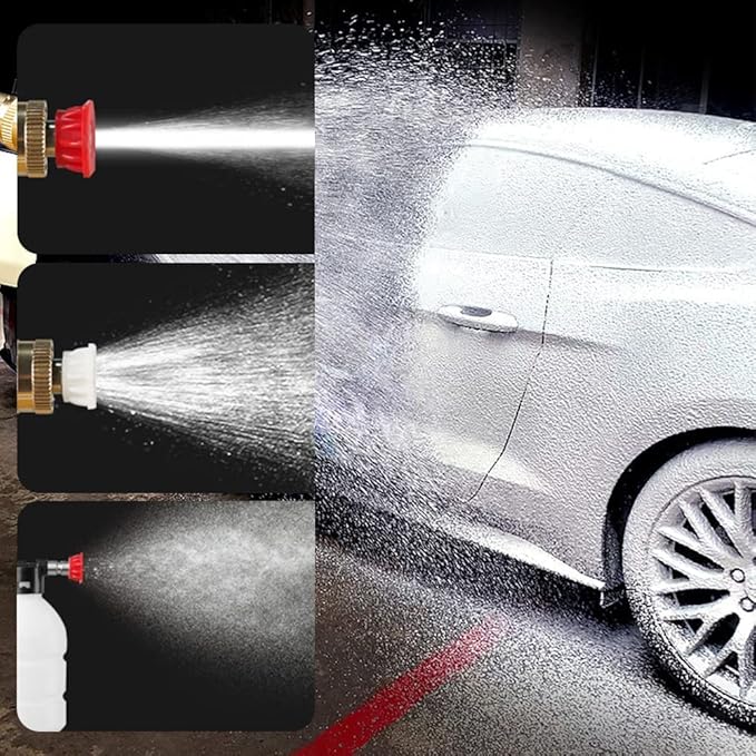 Automatic Cordless Car Wash Spray Gun | 48V High Pressure Lithium Battery | Wireless Foam Jet Washer (Double Battery)
