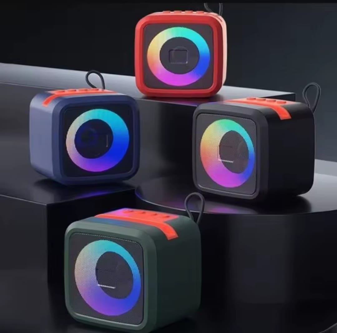 S11 Mini Portable Bluetooth Speaker with Phone Holder, RGB Lights, Super Bass & 10-Hour Playtime – Compact Travel Wireless Speaker (Random Color)