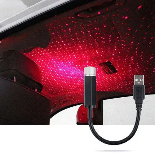 LED Car Roof Star Night Lights Mini LED Projector – USB Plug Interior Ambient Galaxy Atmosphere Lamp for Car Decoration
