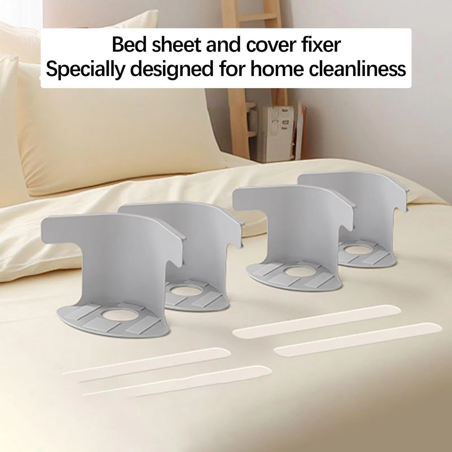 4Pcs Bed Corner Sheet Grippers Heavy Duty Mattress Straps Non Slip Sheet Holders Secure Bed For All Sizes